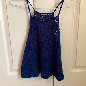 Blue Express halter top, size XS